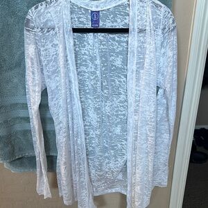 Sheer White Long Sleeve Cardigan /Cover up